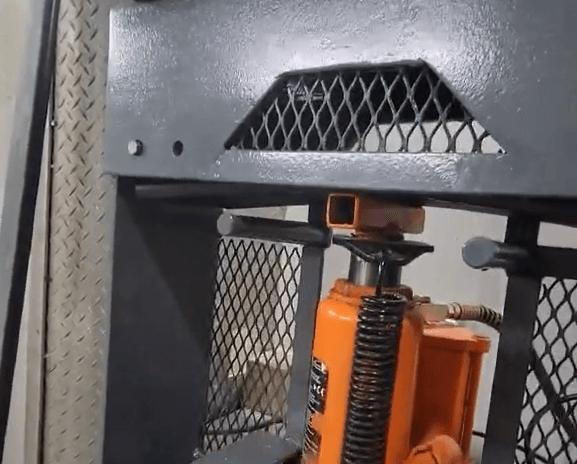 Ecoplast composite decking board cross-section showing high-density HDPE core tested at 34.4 MPa strength.