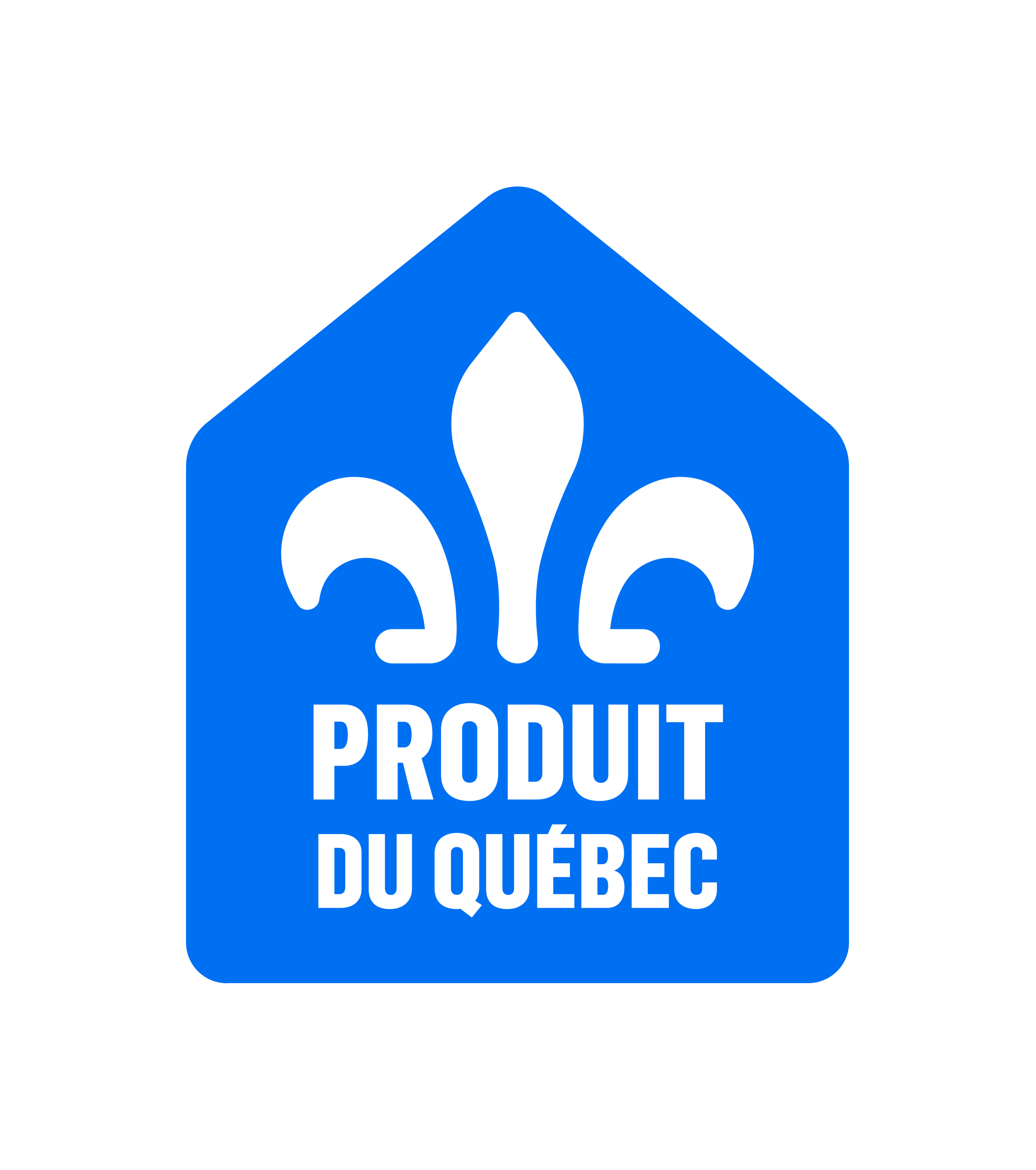 Logo officiel Fabriqué au Québec apposé sur les produits Écoplast.